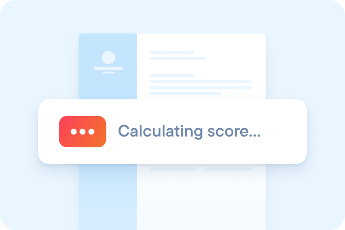 Progress indicator showing CV score being calculated in an ATS checker tool