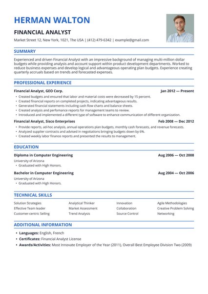Helsinki resume template